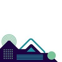 Rounded Geometric Memphis Corner vector