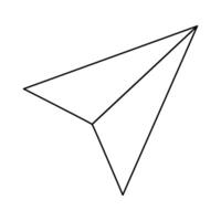 Send symbol, paper airplane icon on white background. vector