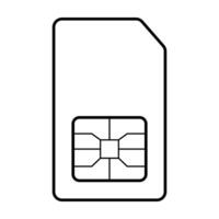 Sim card icon isolated on white background. vector