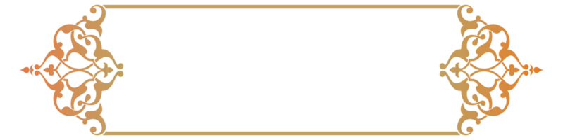 Gold ornamental design pattern on rectangular frame, suitable for calligraphy, mosque decoration, invitation cards, frames, label frames, used with text placement in the center png