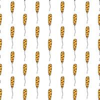 Holiday seamless pattern with flying balloon doodle for decorative print, wrapping paper, greeting cards, wallpaper and fabric vector