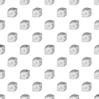 Seamless pattern with sushi roll for decorative print, wrapping paper, menu, wallpaper and fabric vector