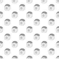 Seamless pattern with sushi roll for decorative print, wrapping paper, menu, wallpaper and fabric vector
