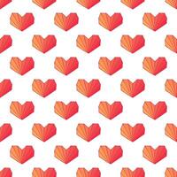 Seamless pattern with hand drawn heart doodle for decorative print, wrapping paper, greeting cards and fabric vector