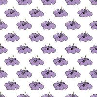 Summer seamless pattern with flowers doodle for decorative print, wrapping paper, greeting cards, wallpaper and fabric vector