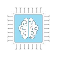 Artificial intelligence symbol. AI sign. vector
