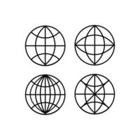 Globe icon. Globe icon illustration. Design element illustration of web browser icon symbol. vector