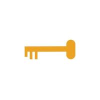 Key icon isolated on white background for your web and mobile app design, Key logo concept. Gold colored key illustration element design for various purposes vector