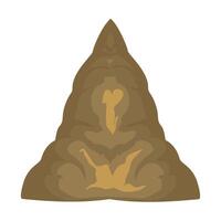 illustration of a mountain or hill in flat style. Towering rocks illustration element design. Can be used in design elements for children's story books and others vector
