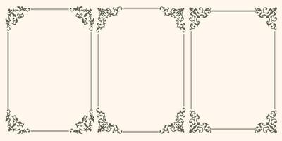 set with frames vector