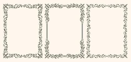 Set of decorative vintage frames and borders set vector