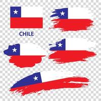 Set of flags of Chile vector
