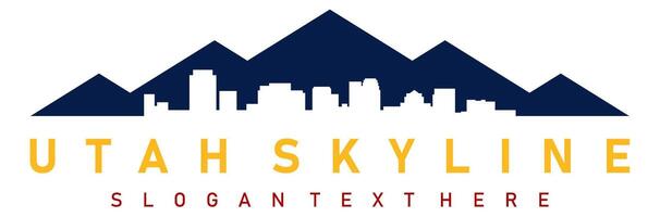 utah skyline illustration design art vector