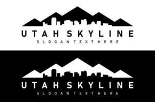 utah skyline illustration design art vector