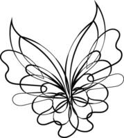 Linear flat butterfly outline collection vector