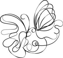 Linear flat butterfly outline collection vector
