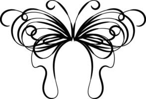 Linear flat butterfly outline collection vector