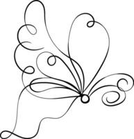 Linear flat butterfly outline collection vector