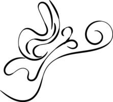 Linear flat butterfly outline collection vector