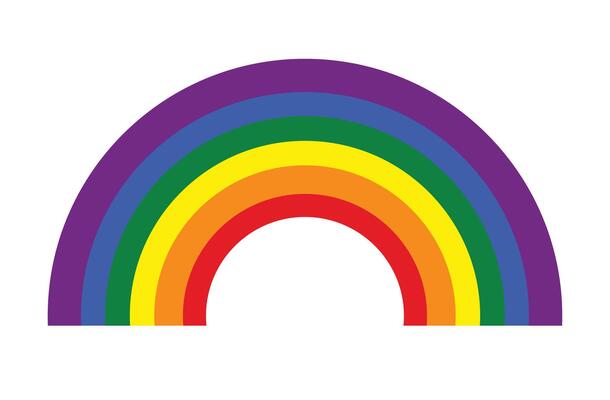 LGBT flag, rainbow color love symbol, pride month in June