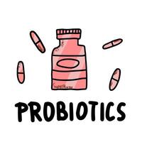 Probiotic flat concept isolated. design set vector