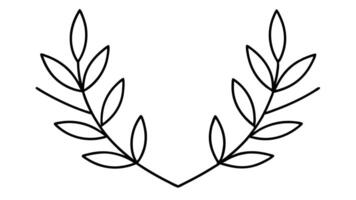 Laurel Wreath, Emblem Floral Branch Flat Style vector