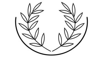 Laurel Wreath, Emblem Floral Branch Flat Style vector