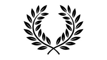 Laurel Wreath, Emblem Floral Branch Flat Style vector