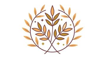 Laurel Wreath, Emblem Floral Branch Flat Style vector