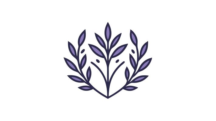 Laurel Wreath, Emblem Floral Branch Flat Style