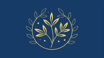 Laurel Wreath, Emblem Floral Branch Flat Style vector