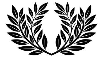 Laurel Wreath, Emblem Floral Branch Flat Style vector