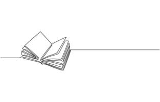 Abstract open book as line drawing on white background. Pro vector
