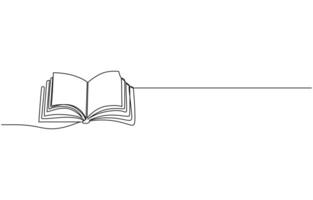 Abstract open book as line drawing on white background. Pro vector
