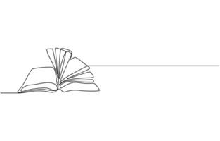 Abstract open book as line drawing on white background. Pro vector