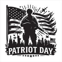 Patriots Day silhouette design with a Massachusetts white background eps download vector