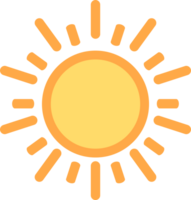 Sun flat icon. Summer pictogram. Sunlight symbol. for website design, web button, mobile app illustration png