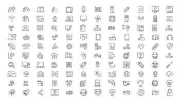 Internet computer line icon set. Website icon for contact icons. Computer, network, website, server, web design, hardware, software and more. Website set icon vector