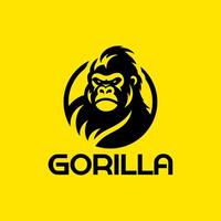 Gorilla logo design, gaming, embody power and resilience with our custom. Perfect for bold brands, our logo template features a fierce and dominant gorilla icon, symbolizing strength and authority. vector