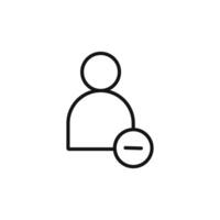 Block User logo sign outline vector