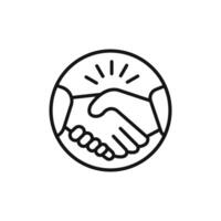 Commitment logo sign outline vector