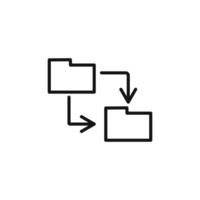Data synchronization logo sign outline vector