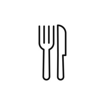 cuchillería logo firmar contorno vector