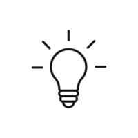 Light Bulb logo sign outline vector