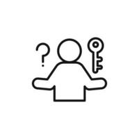 Problem solving skills logo sign outline vector