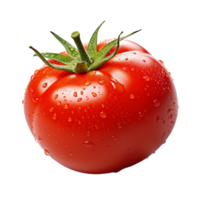 Fresh Red Tomato with Water Drops png