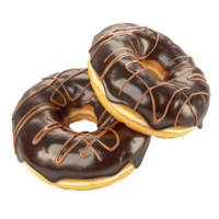 Chocolate Donuts with Drizzle png
