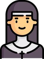 nun illustration design vector