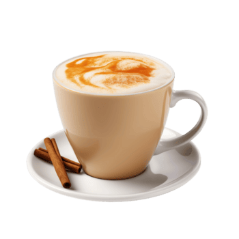 Zimt Kaffee mit ein cremig Schaum png