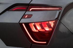 The appearance of a new car. Rear LED headlights with 3D effect photo